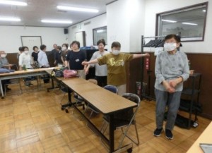 体操が終ったらリラックスします。